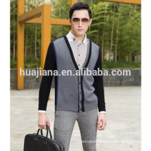 2015 fashion style men's 100% cashmere cardigan